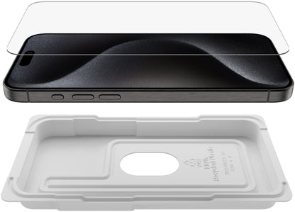 Pellicola protettiva per schermo Belkin ScreenForce UltraGlass 2 per Apple iPhone 15 Pro Max, Vetro Temperato, Full Glue OVA134zz