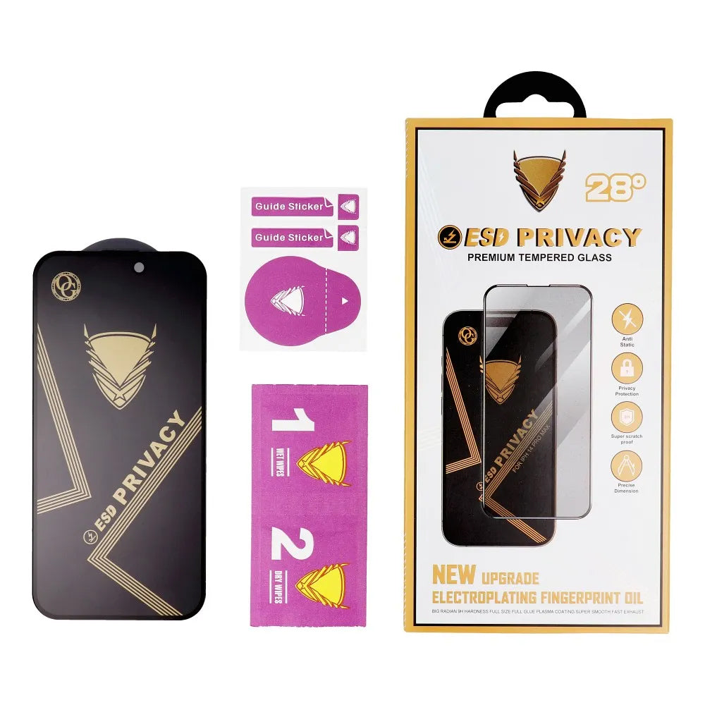 Pellicola Protettiva Schermo Privacy OG Premium per Apple iPhone 17 Pro Max, Vetro Temperato, Full Glue