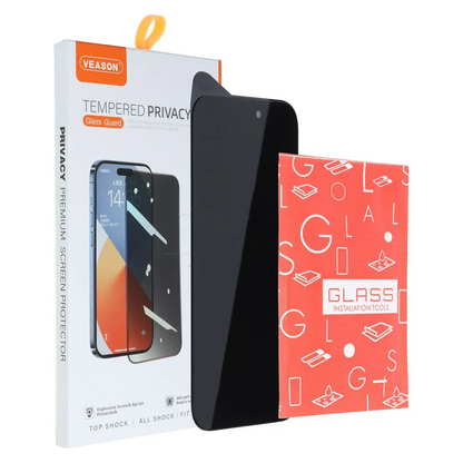 Pellicola Protettiva Schermo Privacy Veason per Apple iPhone 17 Pro Max, Vetro Temperato, Full Glue, 6D