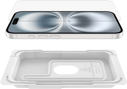 Pellicola protettiva per schermo Belkin ScreenForce TemperedGlass per Apple iPhone 16 / 15 / 14 Pro, Vetro temperato, Full Glue OVA135zz