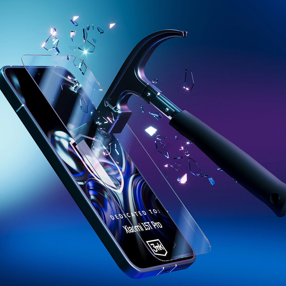 Pellicola Protettiva Schermo 3MK FlexibleGlass per Xiaomi 15T Pro, Vetro Flessibile, Full Glue