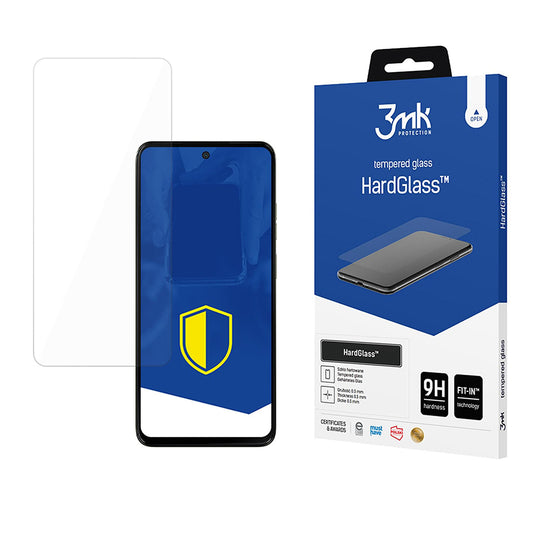 Pellicola protettiva per schermo 3MK HardGlass per Motorola Moto G15 / G15 Power / E15 / G05, Vetro temperato, Full Glue