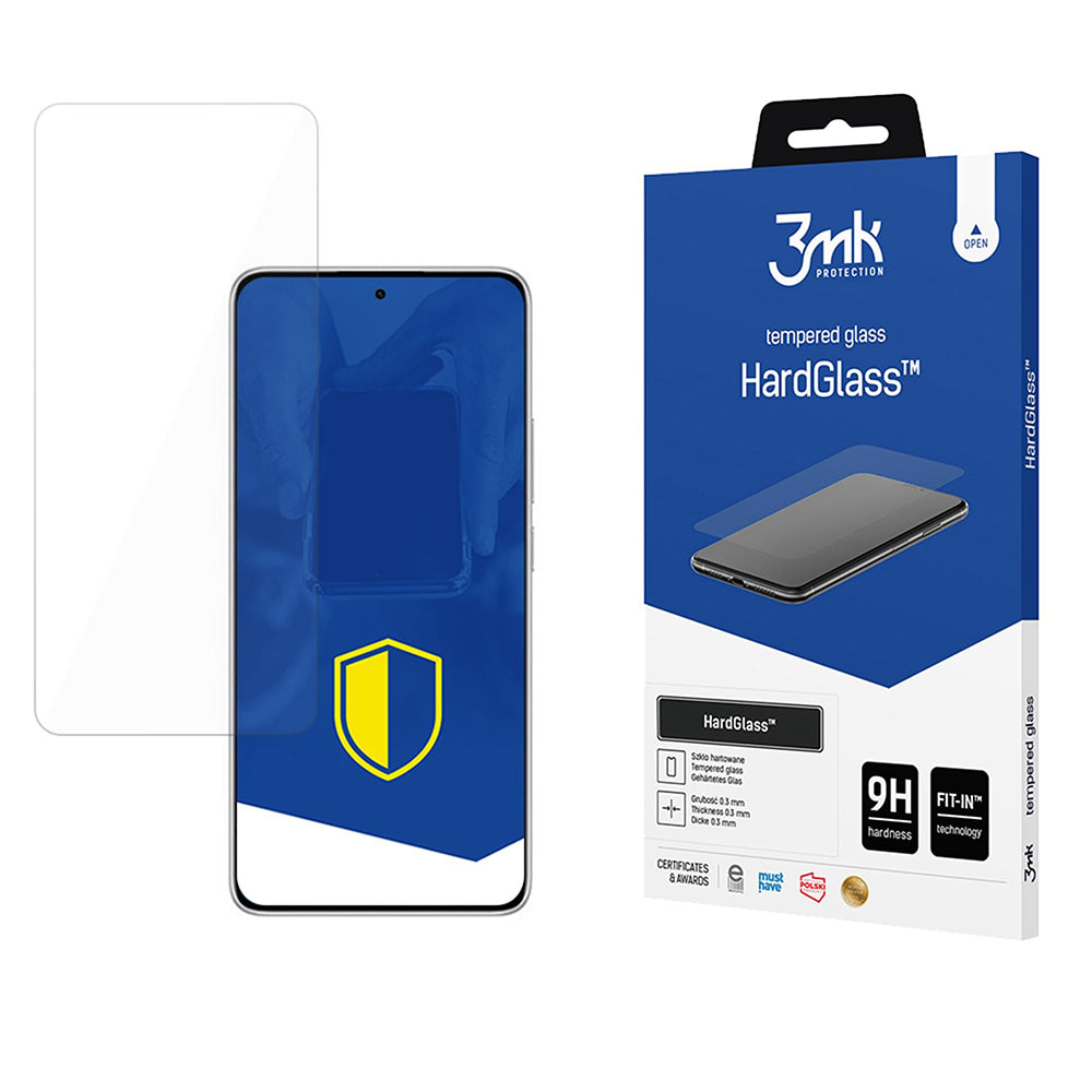 Pellicola protettiva per schermo 3MK HardGlass per Xiaomi Redmi Note 14 5G / Note 14 4G (Regionale), Vetro Temperato, Colla Completa