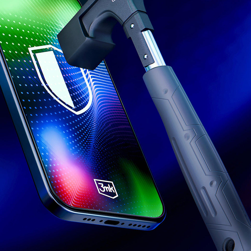 Pellicola Protettiva Schermo 3MK Hardy Ultra per Apple iPhone 17 / 16 Pro, Vetro Temperato, Full Glue, Nera