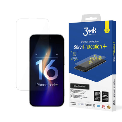 Pellicola protettiva per schermo 3MK Silver Protect+ per Apple iPhone 16 Pro, Plastica