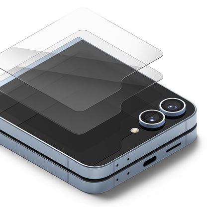 Pellicola protettiva Schermo Esterno Ringke Cover Display per Samsung Galaxy Z Flip6 F741, Vetro Temperato, AB Ultra Glue, Set 2 pezzi