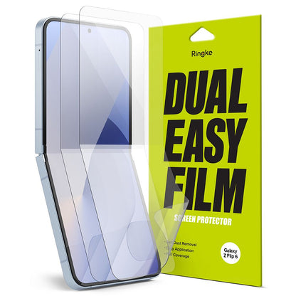 Pellicola protettiva Schermo Interno Ringke Dual Easy per Samsung Galaxy Z Flip6 F741, Plastica, Set 2 pezzi