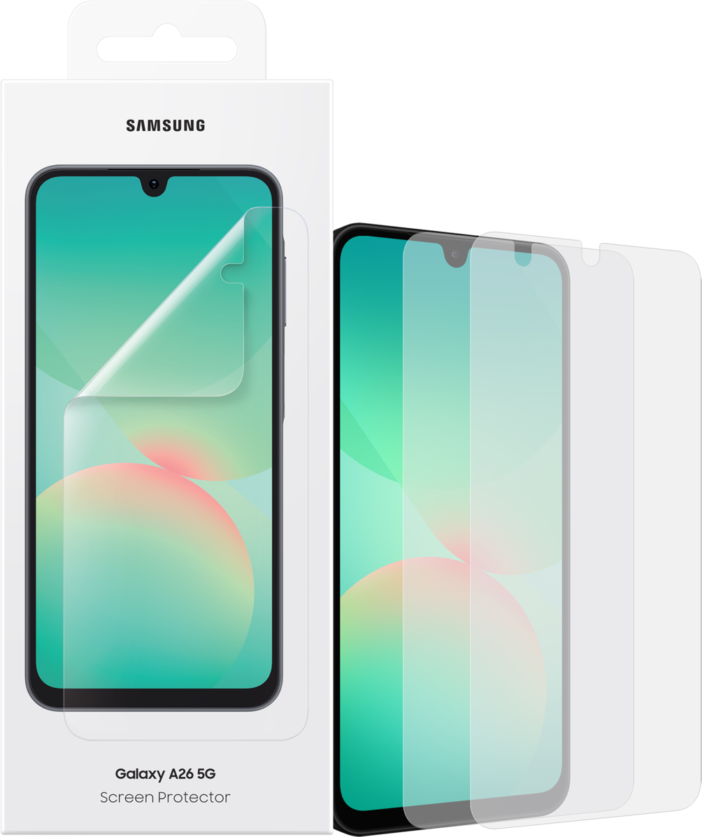 Pellicola protettiva Schermo per Samsung Galaxy A26 A266, Plastica, Set 2 pezzi EF-UA266CTEGWW