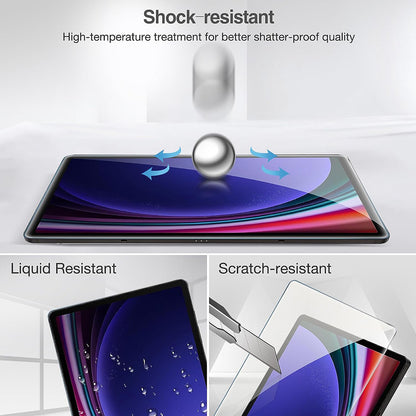 Pellicola protettiva per schermo Lito Classic per Samsung Galaxy Tab S9 FE / Tab S9, Vetro temperato, Full Glue, 2.5D