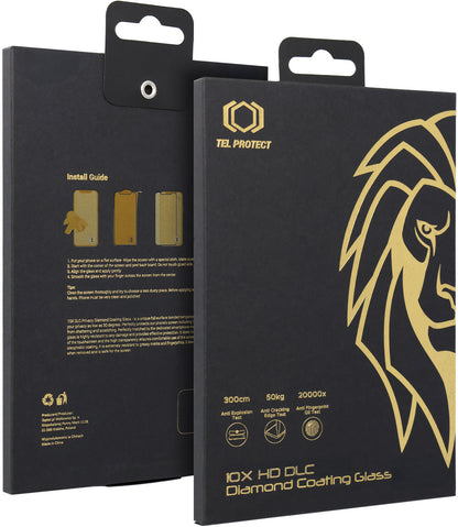 Pellicola protettiva per schermo Tel Protect 10X HD DLC Diamond Coating per Samsung Galaxy S26 Ultra S948, Vetro temperato, Full Glue, Nera