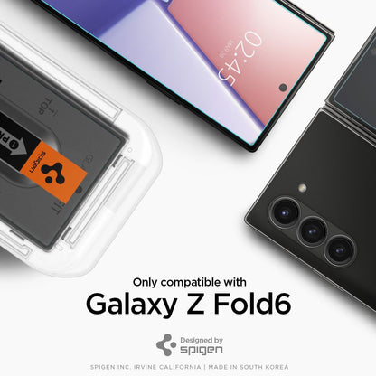 Pellicola protettiva Spigen EZ FIT per Samsung Galaxy Z Fold6 F956, vetro schermato, colla completa, set 2 pezzi, 2.5D, 2.5D, schermo esterno AGL07969 