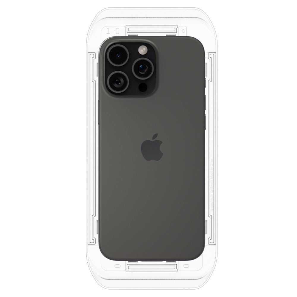Pellicola protettiva Schermo Spigen GlastR EZ FIT per Apple iPhone 17 Pro / 17 / 16 Pro, Vetro Temperato, Full Glue, Set 2 pezzi