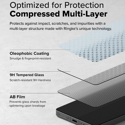 Pellicola Protettiva Schermo Ringke per OnePlus 13R, Vetro Temperato, Full Glue, Set 2 pezzi