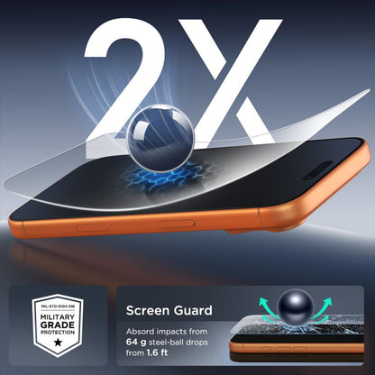 Pellicola Protettiva Schermo Tech-Protect per Apple iPhone 17 Pro Max / 16 Pro Max, Vetro Temperato, Full Glue, Set 10 pezzi