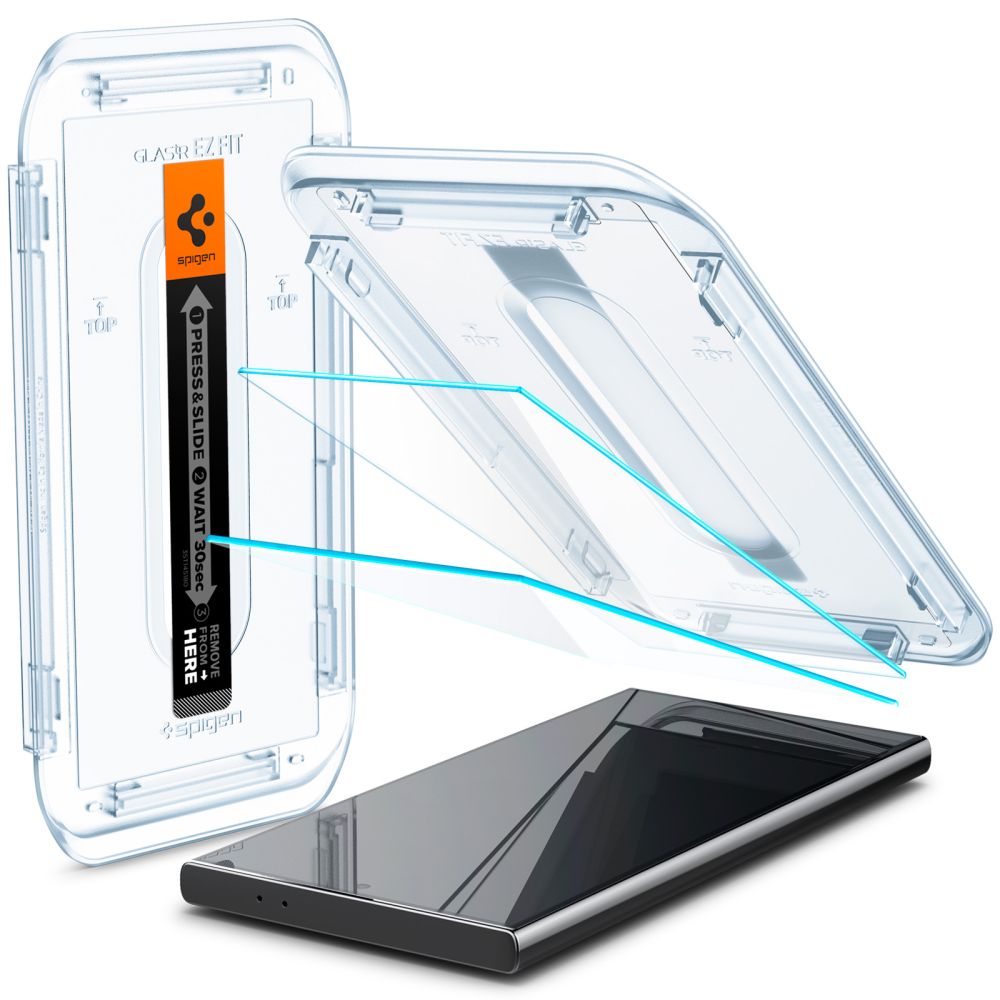 Spigen EZ FIT Screen Protector per Samsung Galaxy S24 Ultra S928, protezione del vetro, colla completa, set 2 pezzi 