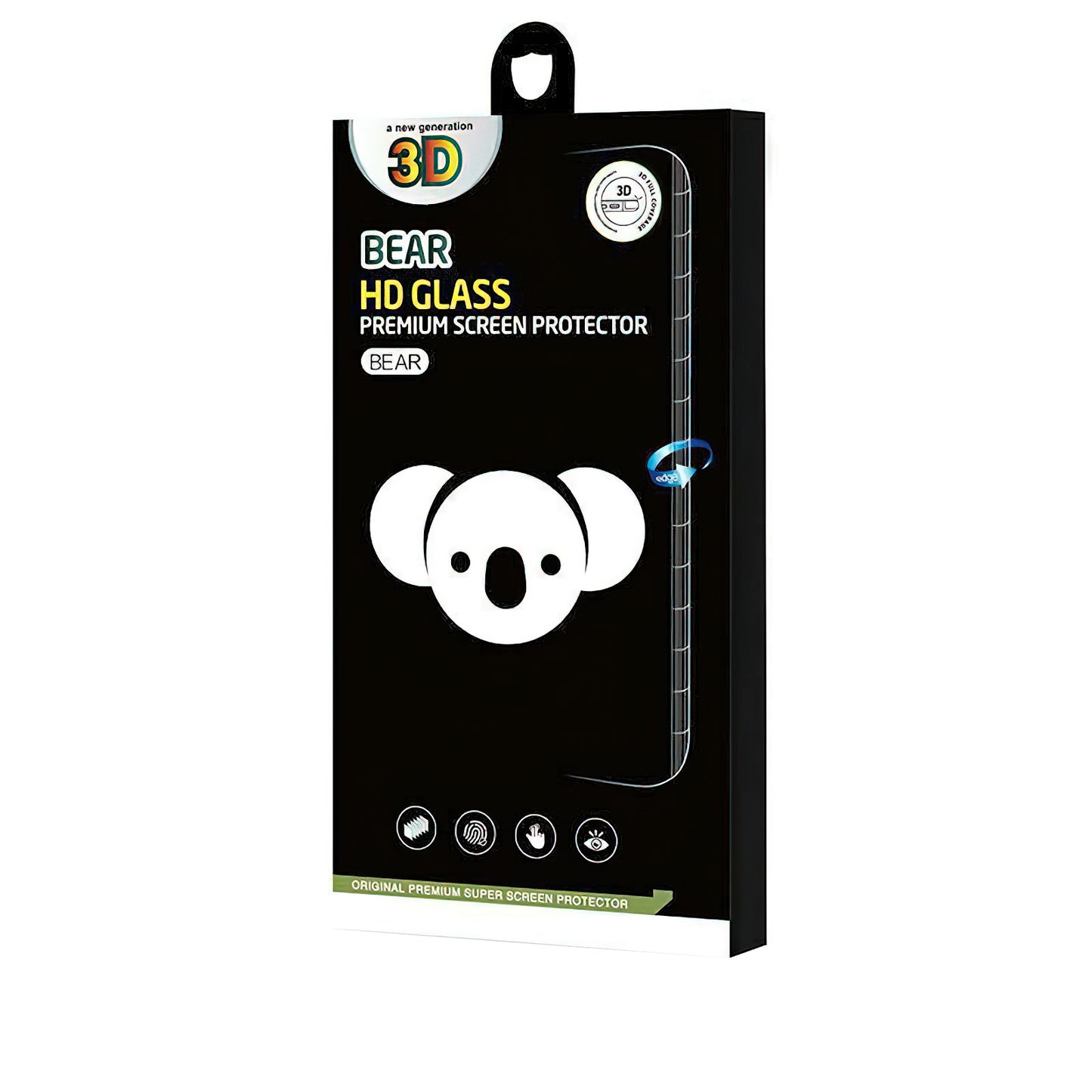 Pellicola protettiva per schermo Bear HD per Samsung Galaxy A17 4G / A17 5G / A16 5G A166 / A16 4G A165, Vetro temperato, Full Glue, Nero
