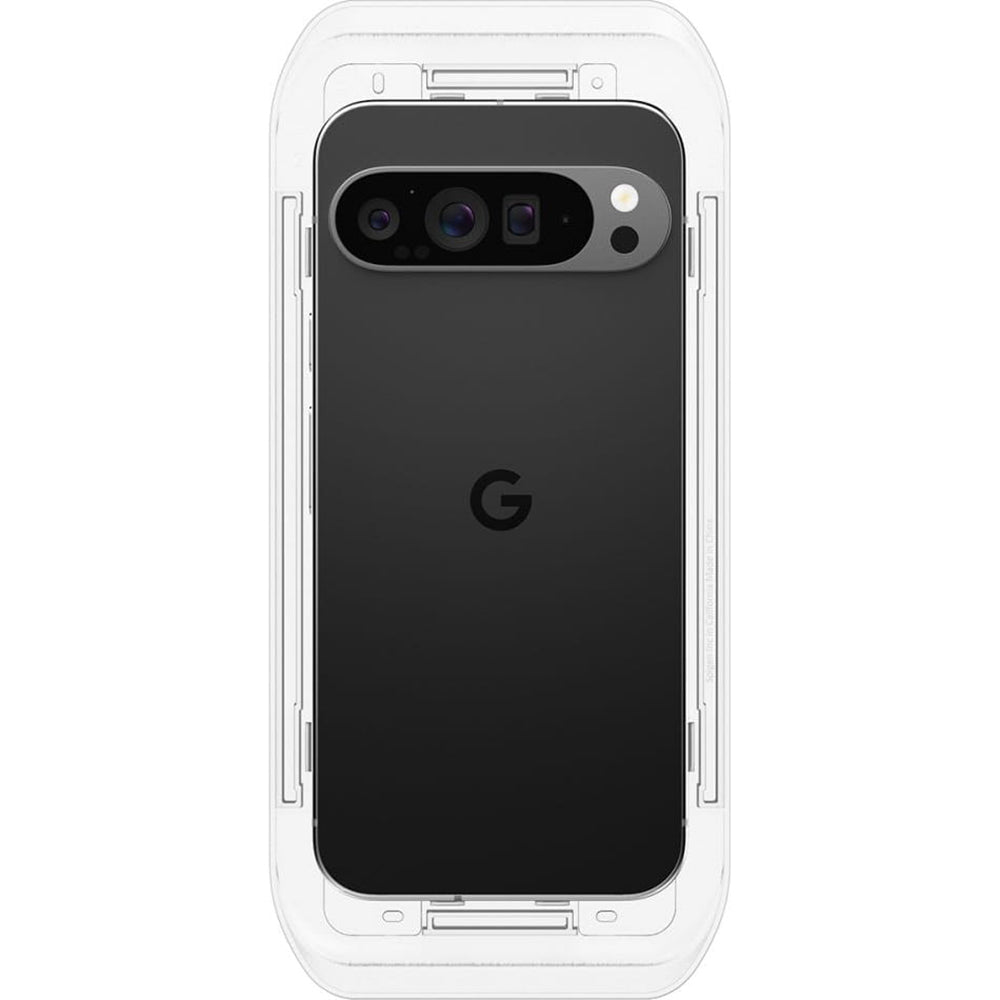 Pellicola protettiva per schermo Spigen GlastR EZ FIT per Google Pixel 9 Pro XL, Vetro Temperato, Full Glue, Set 2 pezzi