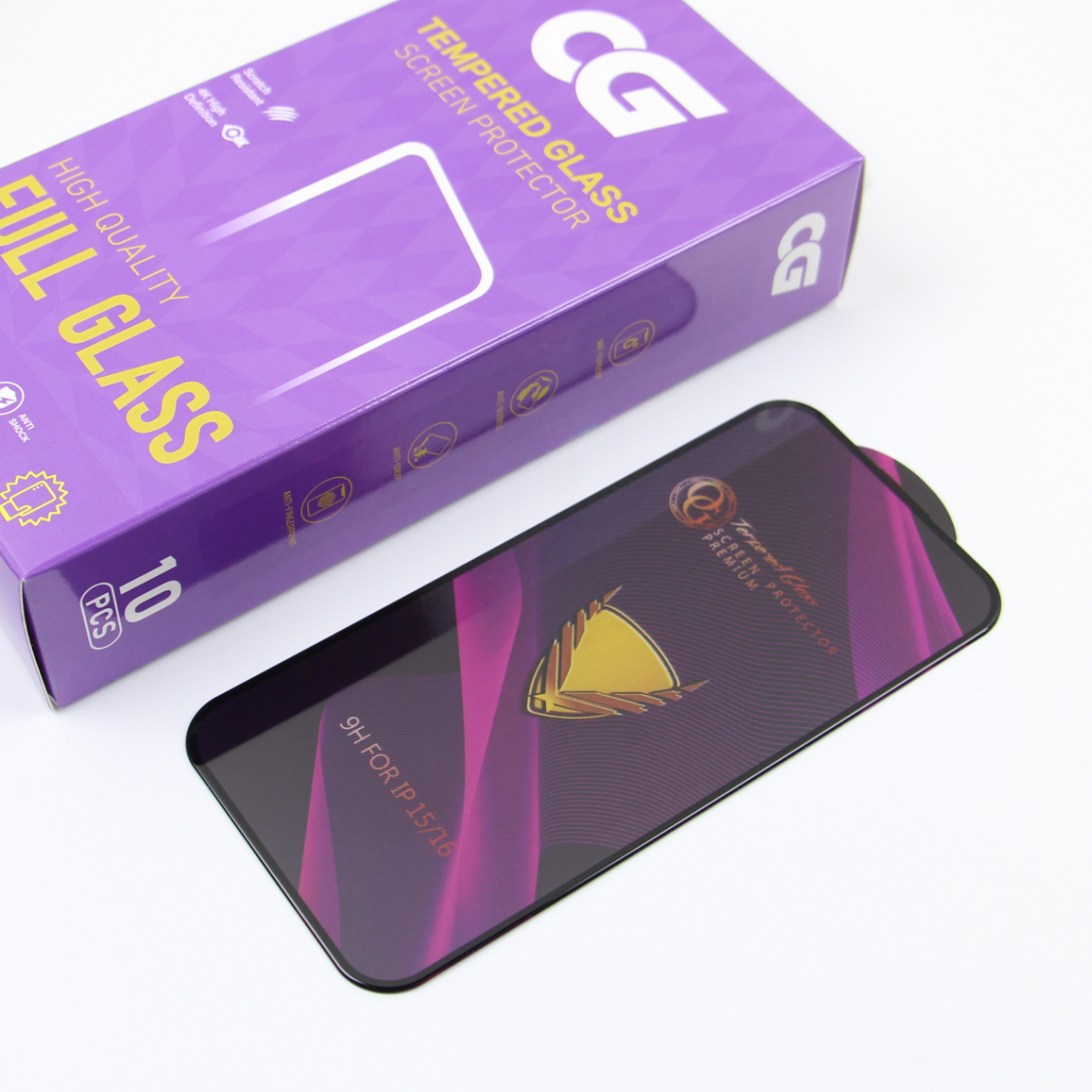Pellicola protettiva per schermo OG Premium per Samsung Galaxy A57 5G, vetro temperato, Full Glue, set da 10 pezzi