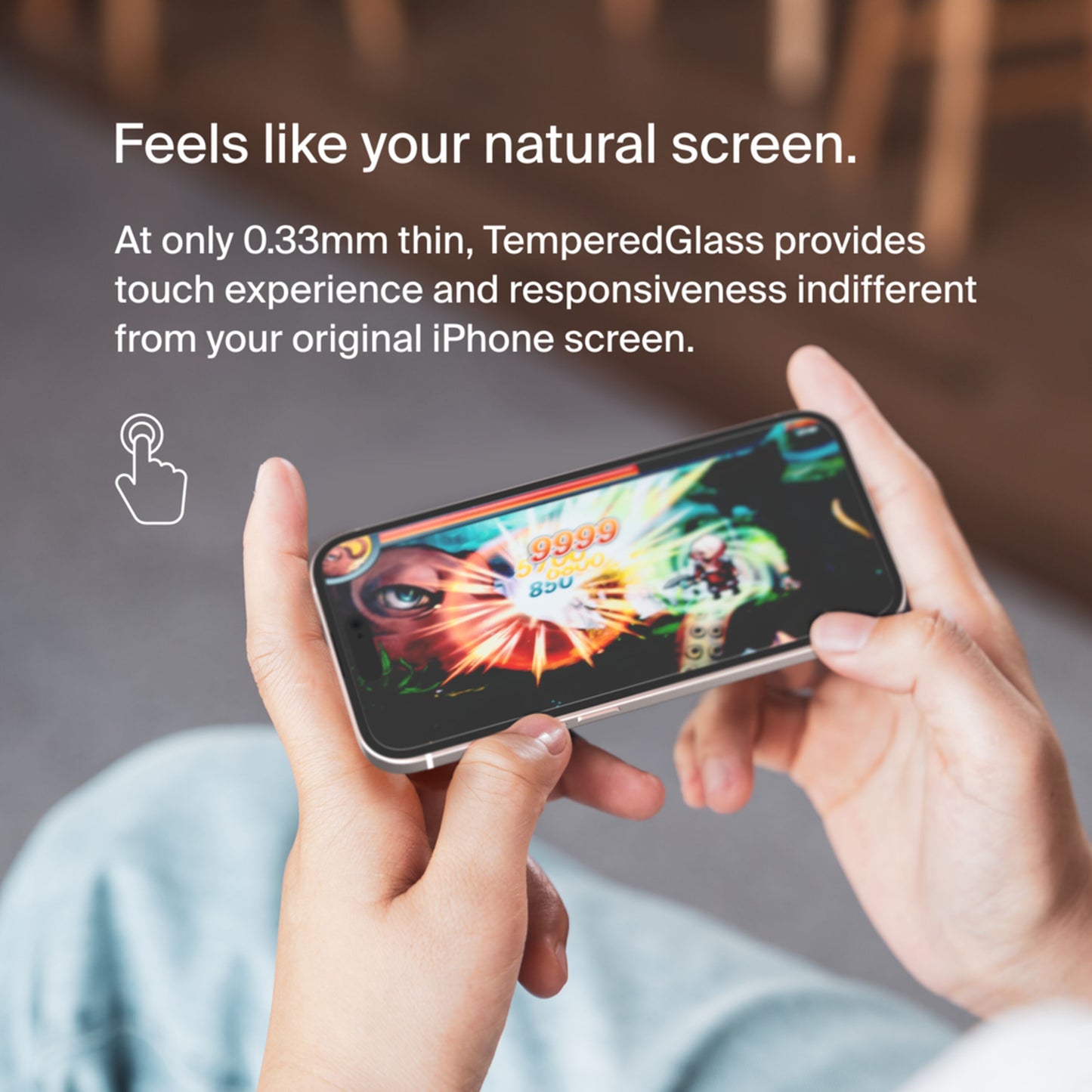 Belkin ScreenForce TemperedGlass Screen Protector for Apple iPhone 15 Pro, Tempered Glass, Full Glue OVA137zz