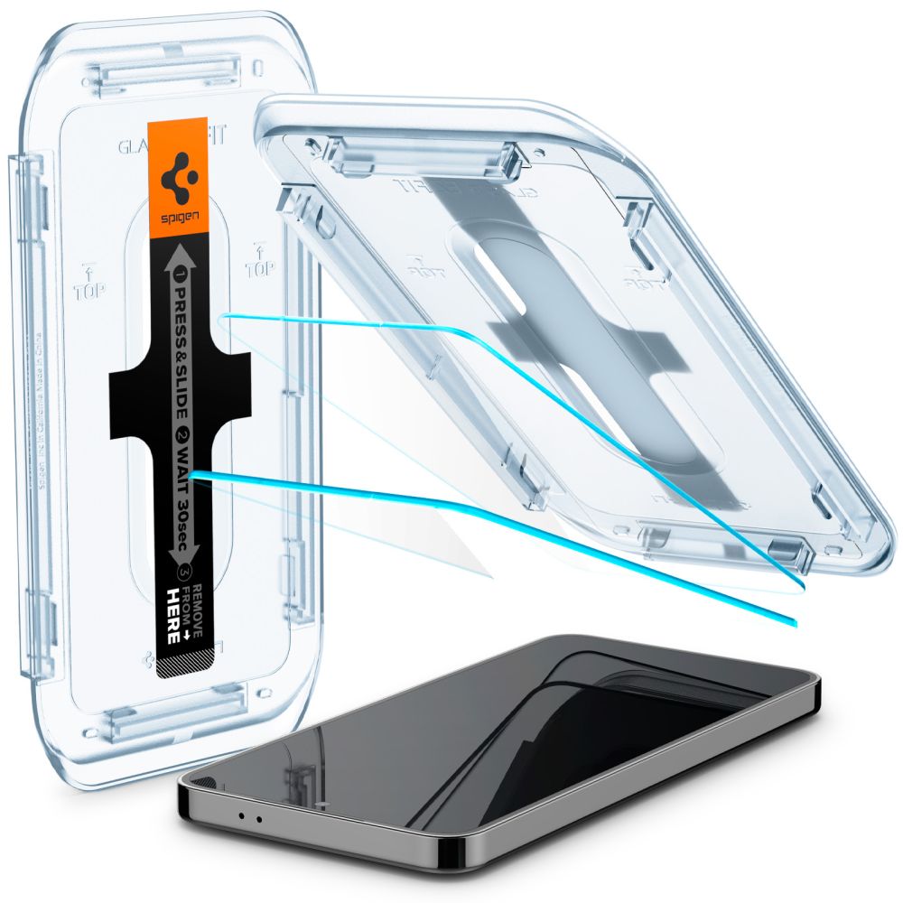 Pellicola Protettiva Schermo Spigen GlastR EZ FIT per Samsung Galaxy S25+ S936 / S24+ S926, Vetro Temperato, Full Glue, Set 2 pezzi AGL07432