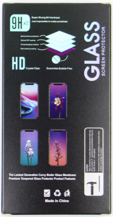 Pellicola protettiva schermo OEM per Apple iPhone 17e / 16e / 14 / 13 Pro, Vetro temperato, Colla completa, Set da 10 pezzi, 6D, Nero