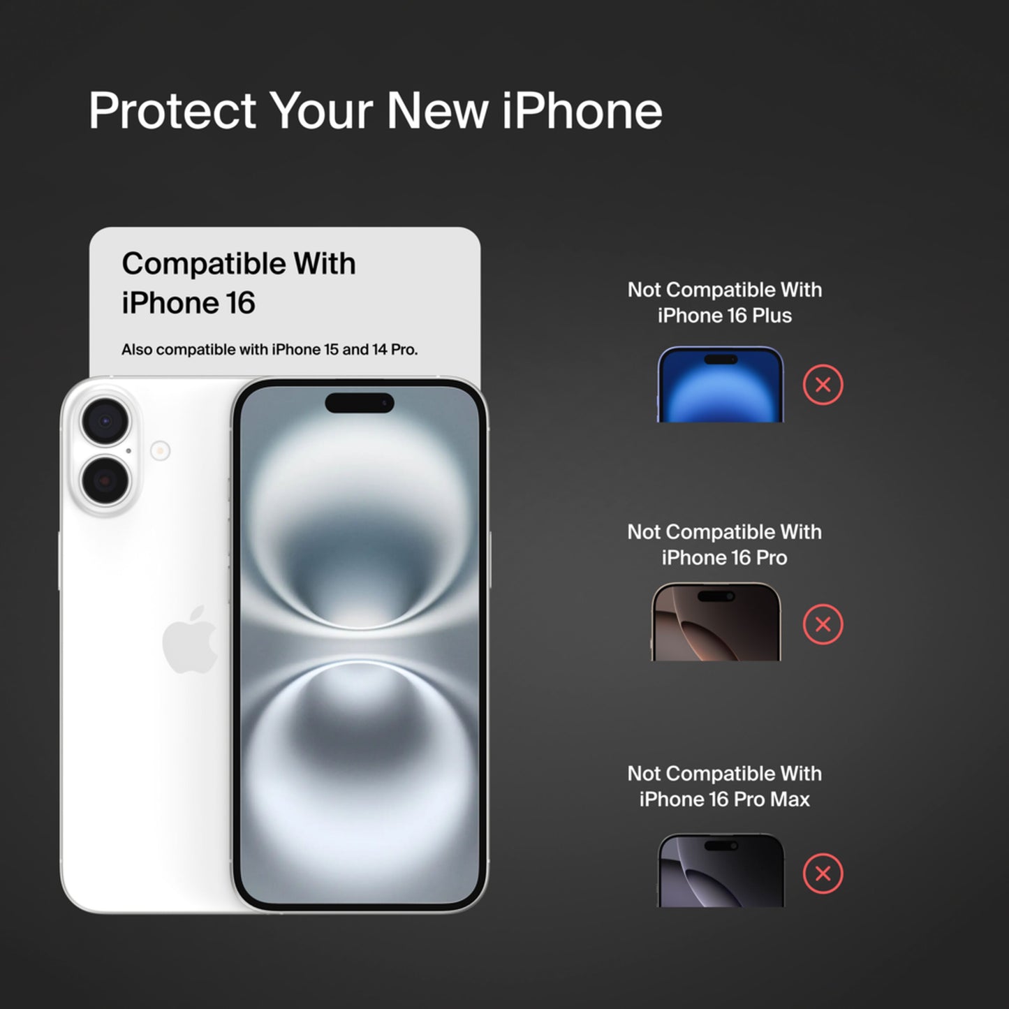 Pellicola protettiva per schermo Belkin ScreenForce TemperedGlass per Apple iPhone 16 / 15 / 14 Pro, Vetro temperato, Full Glue OVA135zz