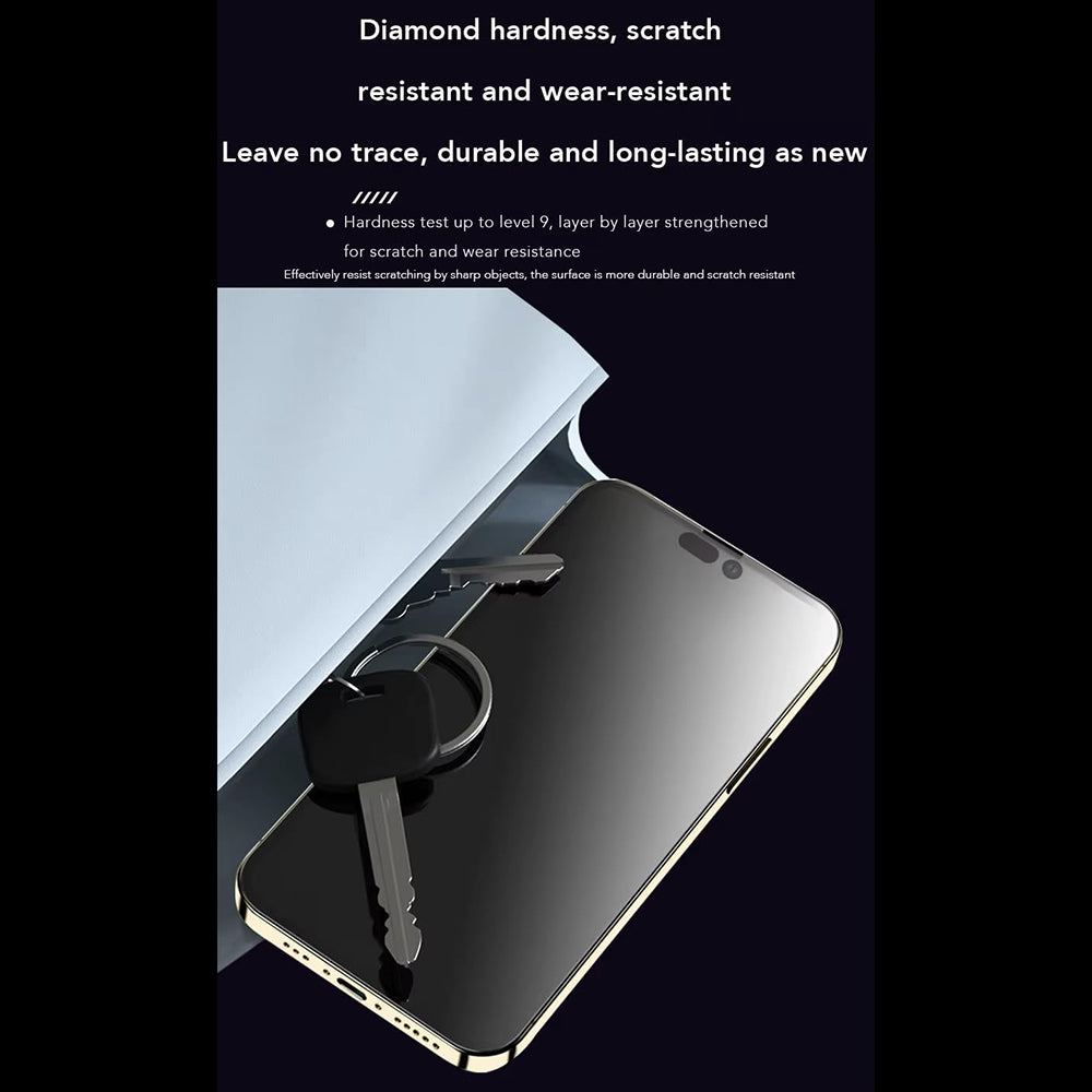 Pellicola protettiva per schermo Anank 1X Rinforzata Anti-Impronte per Apple iPhone 16 Pro Max, Vetro Temperato, Colla Completa, 2.5D, Nera