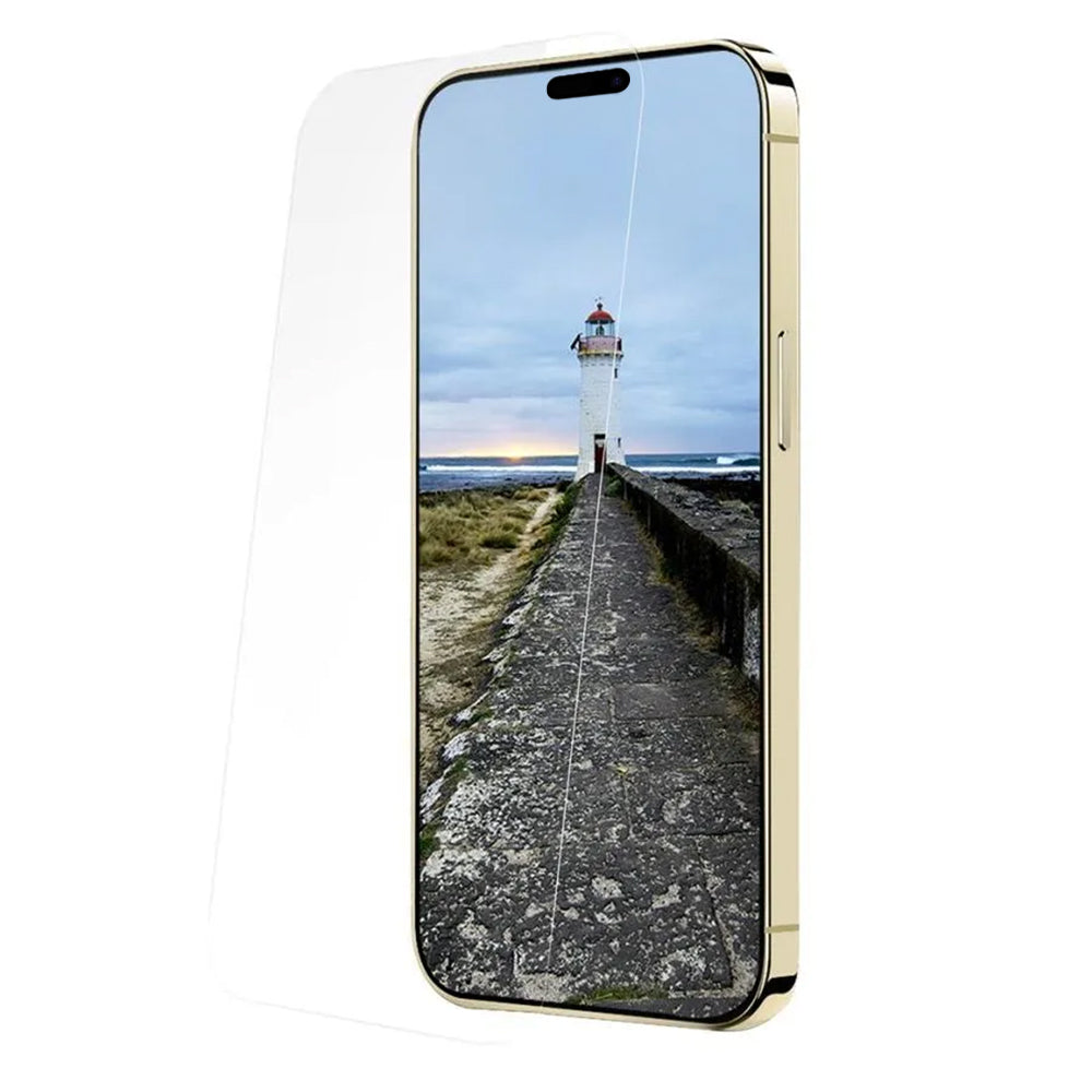 Pellicola protettiva per schermo Anank 1X Rinforzata per Apple iPhone 16 Pro Max, Vetro Temperato, Colla Completa, 3D, Set da 10 pezzi