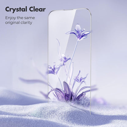 Pellicola protettiva per schermo Anank 1X Rinforzata per Apple iPhone 16 Pro, Vetro Temperato, Colla Completa, 3D, Set da 10 pezzi