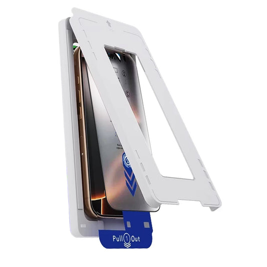Pellicola protettiva per schermo Anank 2X Rinforzata per Apple iPhone 16, Vetro temperato, Colla completa, 2.5D, Nera