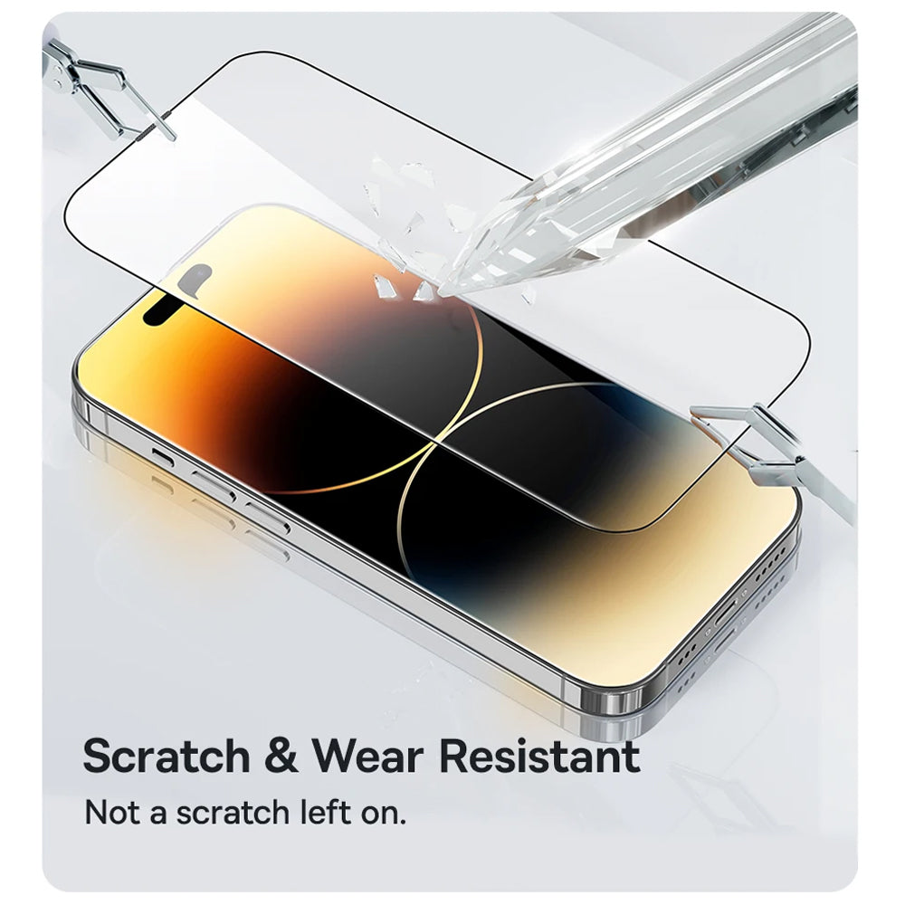 Pellicola Protettiva Schermo Anank 5X Reinforced per Apple iPhone 17 Pro, Vetro Temperato, Full Glue, 2.5D, Nera