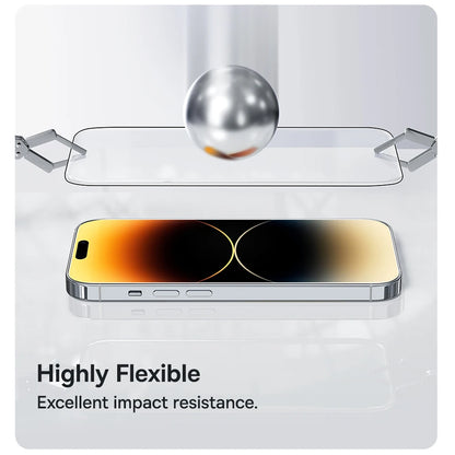 Pellicola Protettiva Schermo Anank 5X Rinforzata per Apple iPhone 17, Vetro Temperato, Full Glue, 2.5D, Nera