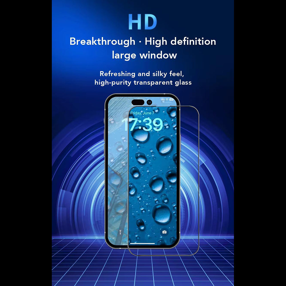 Pellicola Protettiva Schermo Anank per Apple iPhone 17, Vetro Temperato, Full Glue, 2.5D, Nera