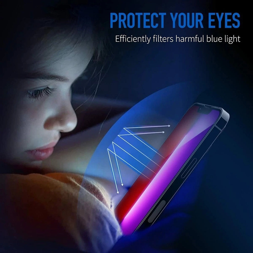 Pellicola Protettiva Schermo Anti Blue Light Anank 5X Rinforzata per Apple iPhone 17 Pro, Vetro Temperato, Full Glue, 2.5D, Nera
