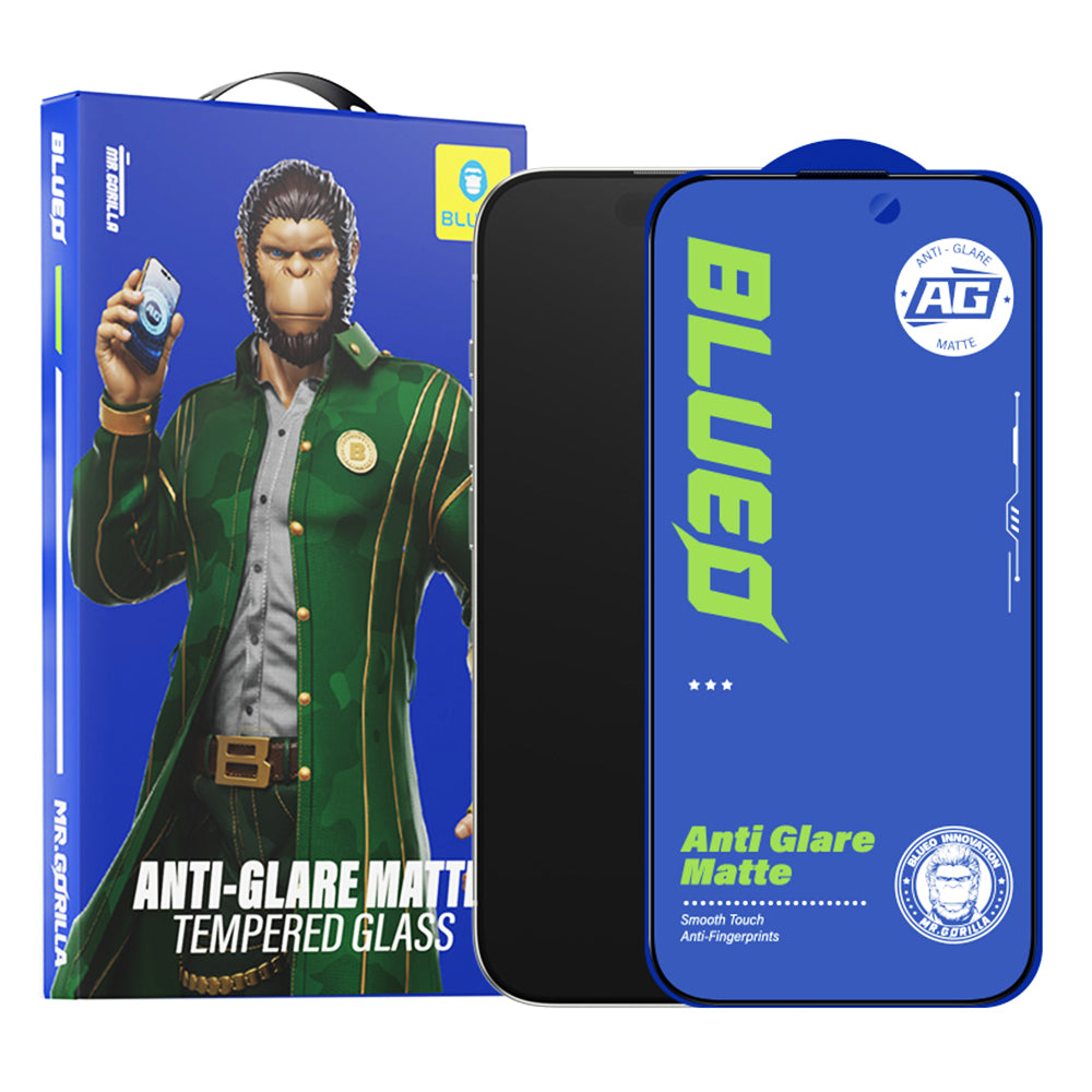 Pellicola protettiva per schermo Blueo Anti-Glare per Apple iPhone 14 Pro Max, Vetro temperato, Full Glue, Nero