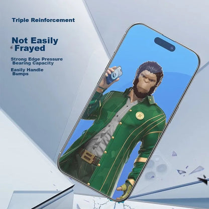 Pellicola protettiva per schermo Blueo Anti-Glare per Apple iPhone 15 Pro, Vetro temperato, Full Glue, Nero