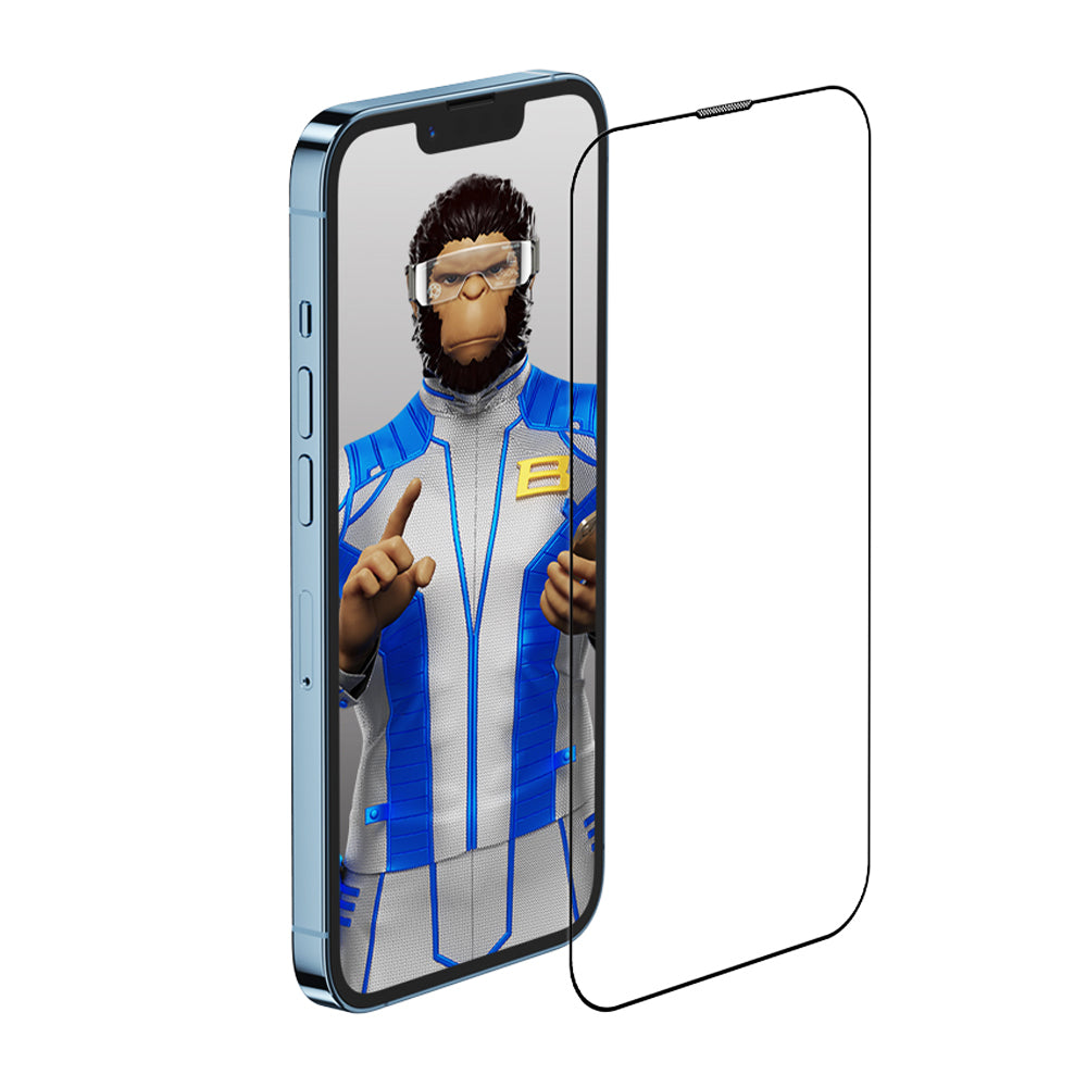 Pellicola protettiva per schermo Blueo Anti-Riflesso HD per Apple iPhone 14 Plus / 13 Pro Max, Vetro Temperato, Colla Totale, Nera