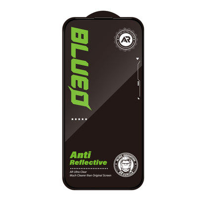 Pellicola protettiva per schermo Blueo Anti-Riflesso HD per Apple iPhone 17e / 16e / 14 / 13 Pro, Vetro Temperato, Colla Completa, Nera