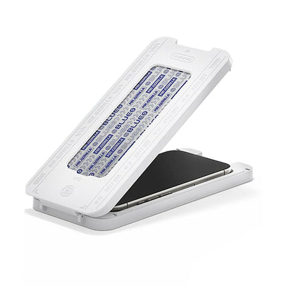 Pellicola protettiva per schermo Blueo Crystal Anti-Graffio Applicatore per Apple iPhone 16 Pro Max, Vetro Temperato, Colla Completa, Nera