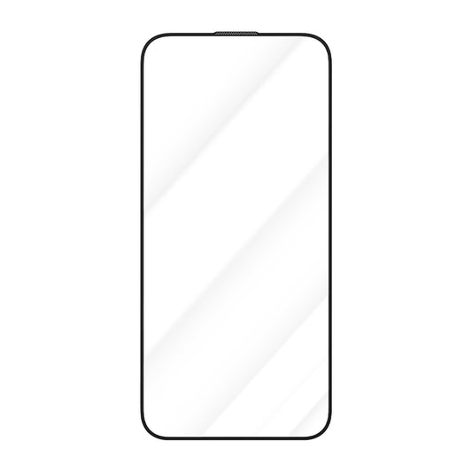 Pellicola protettiva per schermo Blueo Crystal Anti-Graffio per Apple iPhone 16 / 15, Vetro Temperato, Full Glue, Nero