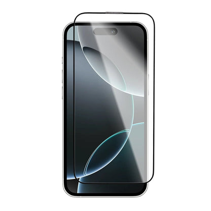 Pellicola protettiva per schermo Blueo Crystal Anti-Graffio per Apple iPhone 16 Pro Max, Vetro Temperato, Colla Totale, Nera