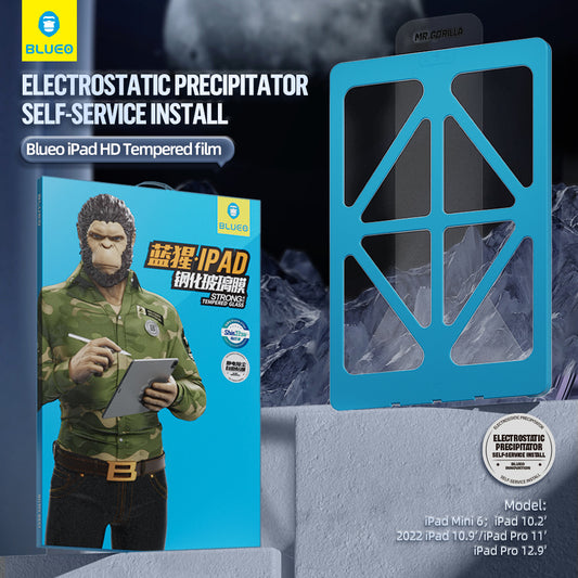 Pellicola protettiva per schermo Blueo HD Applicator Pro per Apple iPad Air (2022) / Pro 11 (2021) / Air (2020), Vetro temperato, Full Glue