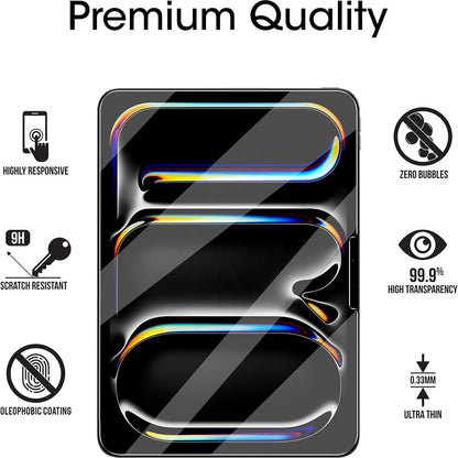 Pellicola protettiva per schermo Blueo HD per Apple iPad (2025) / (2022), Vetro temperato, Full Glue