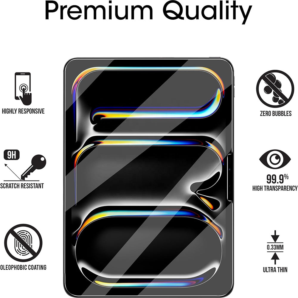 Pellicola protettiva per schermo Blueo HD per Apple iPad Air 13 (2024), Vetro temperato, Full Glue
