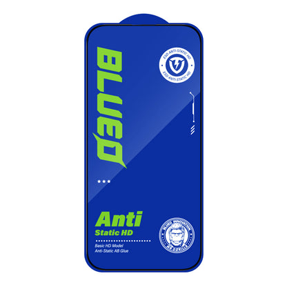 Pellicola protettiva per schermo Blueo Silk HD per Apple iPhone 15 Pro Max, vetro temperato, Full Glue, set da 5 pezzi, 2.5D, nero