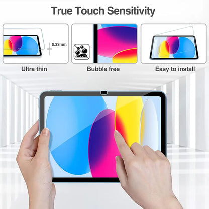 Pellicola protettiva per schermo Clear Lito Classic per Apple iPad (2025) / (2022), Vetro temperato, Full Glue, 2.5D