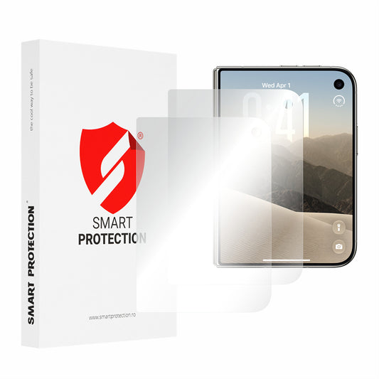 Pellicola protettiva per schermo esterno Smart Protection Premium Classic per Apple iPhone Duo, plastica, set da 2 pezzi