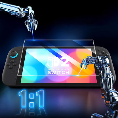 Pellicola Protettiva per Schermo Techsuit SwitchAura Applicator per Nintendo Switch 2, Vetro Temperato, Set 2 pezzi