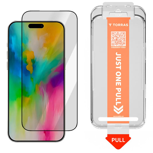 Pellicola Protettiva Schermo Torras GlassGo Install Master per Apple iPhone 17 Pro, Vetro Temperato, Full Glue