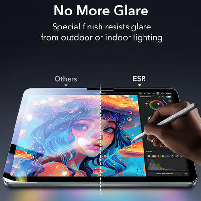 Pellicola Protettiva Schermo ESR Armorite Paper Feel UltraFit per Apple iPad (2025) / (2022), Vetro Temperato, Full Glue, Set 2 pezzi